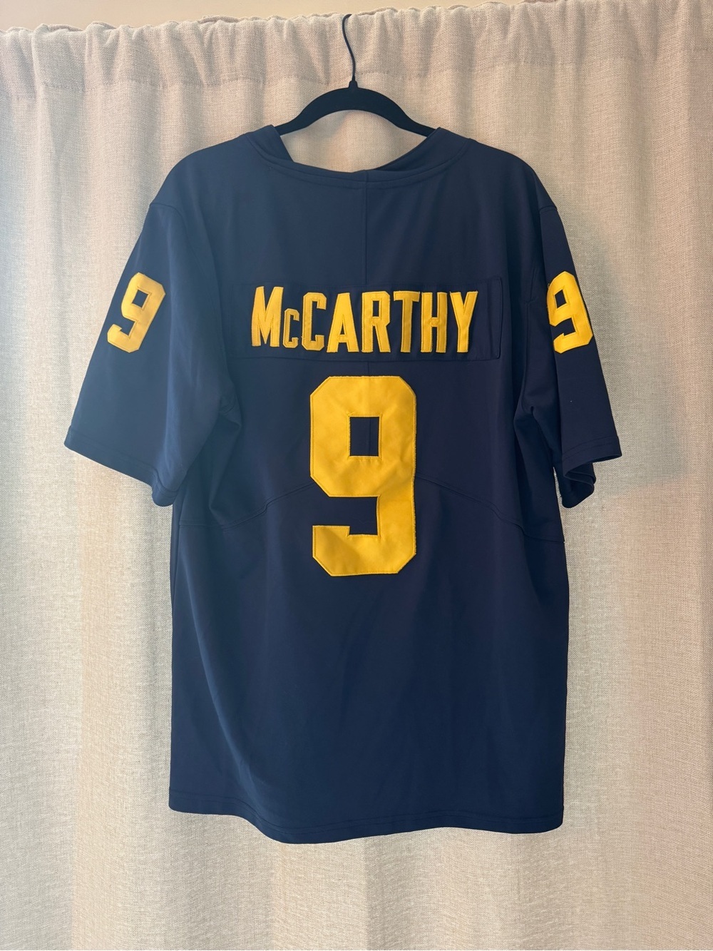 Jordan Navy McCARTHY #9 Jersey Size Large University of Michigan Football CFP